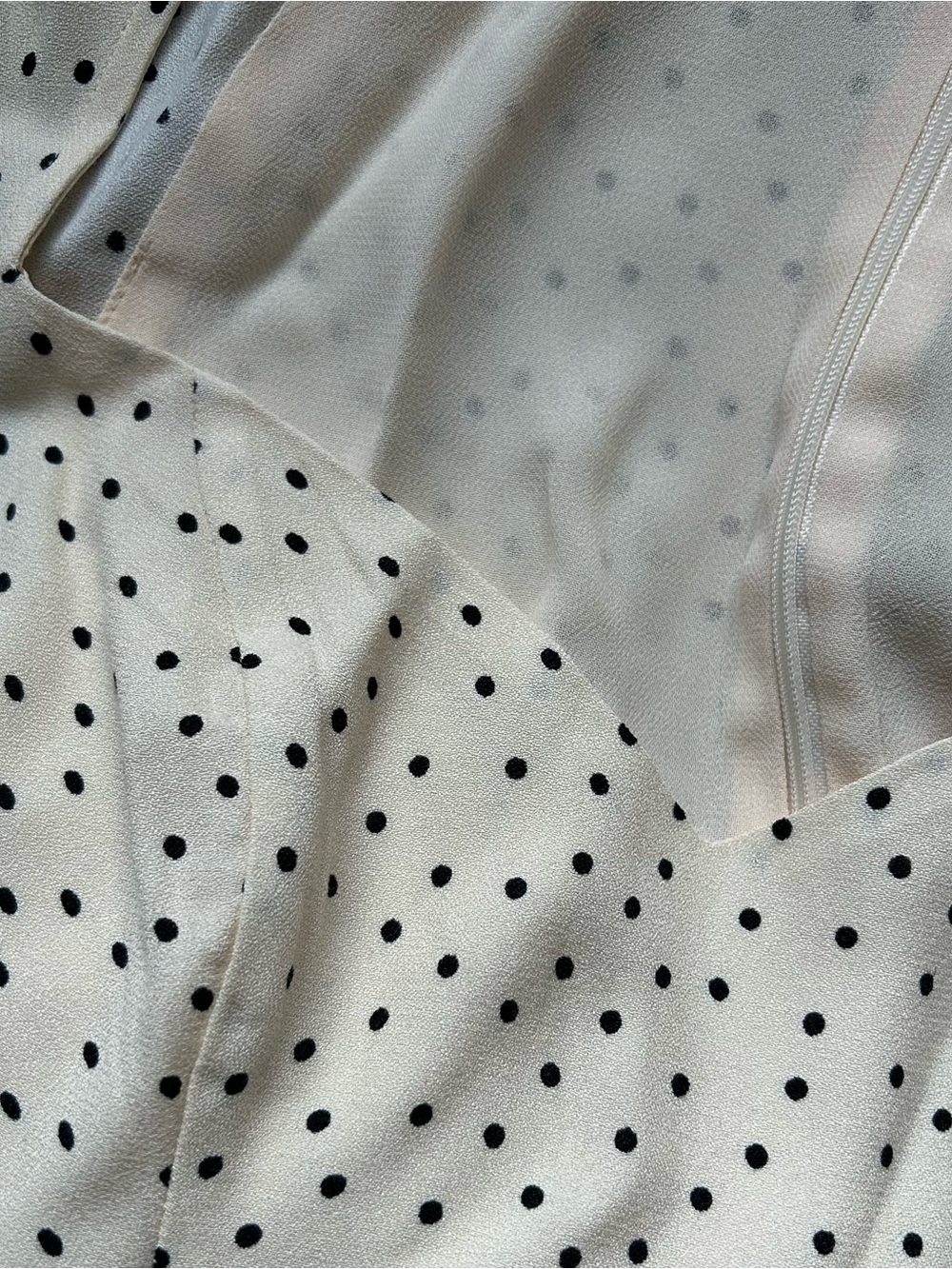 Reformation Cream Polka Dot Sweetheart-Neck Midi Dress - Picture 4 of 4